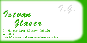 istvan glaser business card
