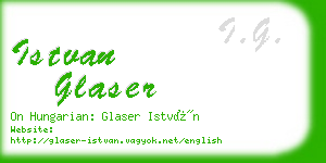 istvan glaser business card